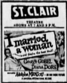 St Clair Theatre - June 14 1958 Ad (newer photo)